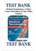 Test Bank For Medical Terminology A Short Course 9th Edition by Davi Ellen Chabner|Complete Guide A+