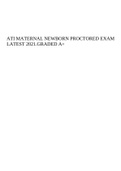 ATI MATERNAL NEWBORN PROCTORED EXAM LATEST 2021.GRADED A+