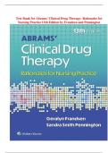 Test Bank for Abrams' Clinical Drug Therapy: Rationales for Nursing Practice 13th Edition by Frandsen and Pennington 