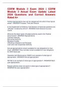 CDFM Module 3 Exam 2024 | CDFM  Module 3 Actual Exam Update Latest  2024 Questions and Correct Answers  Rated A+