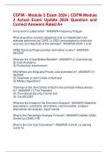 CDFM - Module 2 Exam 2024 | CDFM Module  2 Actual Exam Update 2024 Question and  Correct Answers Rated A+ 