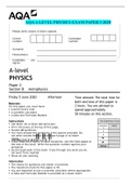 AQA A LEVEL PHYSICS EXAM PAPER 3 2020