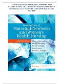 FOUNDATIONS OF MATERNAL-NEWBORN AND WOMEN’S HEALTH NURSING 8TH EDITION MURRAY’S TESTBANK/ALL CHAPTERS 1-28/COMPLETE GUIDE 