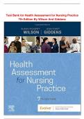 Test Bank for Health Assessment for Nursing Practice 7th Edition By Wilson And Giddens