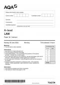 AQA A LEVEL LAW PAPER 3A JUNE 2024 FINAL QUESTION PAPER 