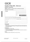 OCR GCSE Business paper  (J204_01) Question paper_ June 2024