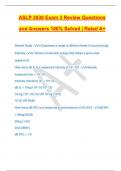 ASLP 3030 Exam 3 Review Questions and Answers 100% Solved | Rated A+