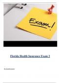 Florida Health Insurance Exam 2 ( Latest 2024 / 2025 ) Actual Questions and Answers 100% Correct