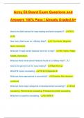 Army E6 Board Exam Questions and Answers 100% Pass | Already Graded A+