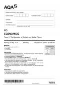 AQA AS LEVEL ECONOMICS PAPER 1 JUNE 2024 FINAL QUESTION PAPER 