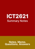 ICT2621 - Notes for Structured Systems Analysis And Design