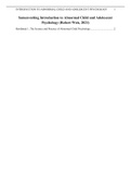 Samenvatting hoofdstuk 1 Introduction to abnormal child and adolescent Psychology - Robert Weis (2020) - NVO Pluspakket / Bachelor Pedagogische Wetenschappen / Pre-master -  Rijksuniversiteit / SPO Groningen