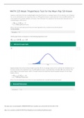 MATH 225 Week 7Hypothesis Test for the Mean Pop SD Known