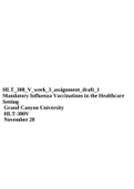 HLT_308_V_week_3_assignment_draft_1 Mandatory Influenza Vaccinations in the Healthcare Setting Grand Canyon University