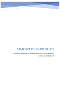 Samenvatting artikelen (ontwikkeling in context)