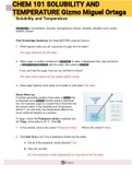 Exam (elaborations) CHEM 101 SOLUBILITY AND TEMPERATURE Gizmo Miguel Ortega 