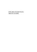 FIN 2601 EXAM PACKMOCK EXAMS.