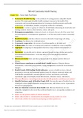 NR 442 Focus Study Plan Topics Ch1,2,6,7- Community Health Nursing (Latest 2022/2023)