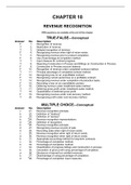 CHAPTER 18 REVENUE RECOGNITION  IFRS questions are available at the end of this chapter.  TRUE-FALSE—Conceptual test bank