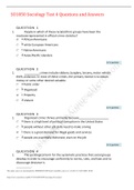 SO 1050 Sociology Test 4 Questions and Answers,100% CORRECT