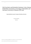 Wk2 Saccharin and Permethrin Summary 2.docx Human Health Risk Assessment: Toxicology of Permethrin and Saccharin University of Phoenix ENV/420