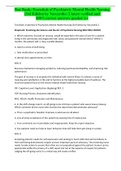 Test Bank: Essentials of Psychiatric Mental Health Nursing (3rd Edition by Varcarolis) 2 latest verified and 100%correct answers geaded A+