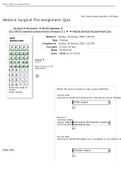 Medical Surgical Pre-assignment Quiz