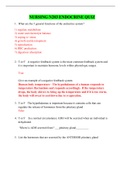 NURSING N283 ENDOCRINE QUIZ / NURSINGN283 ENDOCRINE QUIZ(LATEST)-CHAMBERLAIN COLLEGE OF NURSING