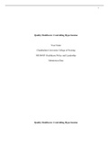 NR 506 Week 3 Assignment; Quality Healthcare; Measuring NP Performance - Controlling Hypertension