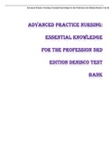 Advanced Practice Nursing Essential Knowledge for the Profession 3rd Edition Denisco Test Bank.