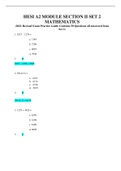 HESI A2 MODULE SECTION II SET 2 MATHEMATICS