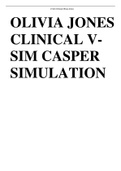 OLIVIA JONES CLINICAL V-SIM CASPER SIMULATION(DETAILED  FOR SUCCESS )