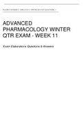 NURS 6552 ADVANCED PHARMACOLOGY WINTER QTR EXAM - WEEK 11