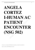 ANGELA CORTEZ  I-HUMAN AC PATIENT ENCOUNTER (NSG 502)(DETAILED FOR SUCCESS)