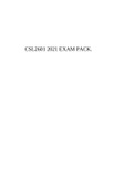 CSL2601 2021 EXAM PACK.