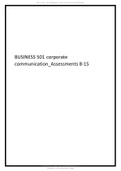 BUSINESS 501 corporate  communication_Assessments 8-15