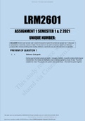 LRM2601 Assignment 1 Semester 1 & 2 2021