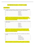 Exam (elaborations) NURSING 2058 Dimensions of Nursing /NUTRITION EXAM 2: STUDY GUIDE (NURS2058) 