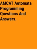 Exam (elaborations) AMCAT Automata programming Questions And Answers 