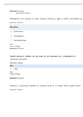 NSG 3012 Week 4 Quiz  Willingness of a person to move toward meeting a goal is need is describe as: Health behavior models can be use by an educator as a framework to facilitate motivation. Illiteracy is generally define as reading skills at or below whic