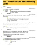 Exam (elaborations) INS 3303 Life Ins 2nd half Final Study Guide 