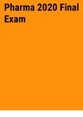 Exam (elaborations) Pharma 2020 Final Exam 