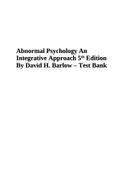 Abnormal Psychology An Integrative Approach 5th Edition By David H. Barlow – Test Bank.