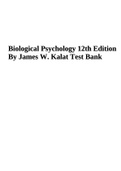 Biological Psychology 12th Edition By James W. Kalat – Test Bank