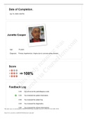 NUR 3227 Junetta Cooper Vsim Feedback LOG 100% Verified