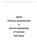 Test Bank Physical Examination and Health Assessment, 8th Edition by Carolyn Jarvis