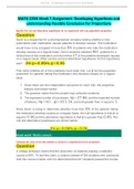 MATH 225N Week 7 Assignment- Developing Hypothesis and understanding Possible Conclusion for Proportions (2020) complete solutions - Chamberlain.