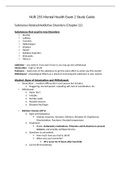 Nursing Study Guide on Mental Health.