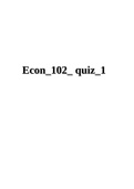 ECON 102 QUIZ 1 | ECON 102