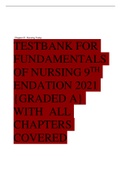 TESTBANK FOR FUNDAMENTALS OF NURSING  BUNDLE